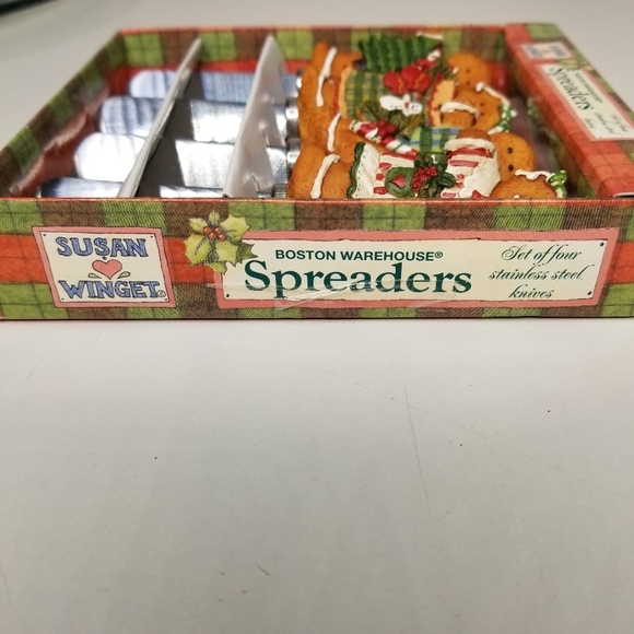 Susan Winget‎ Gingerbread Spreaders Set of 4  NIB Christmas - Picture 3 of 5